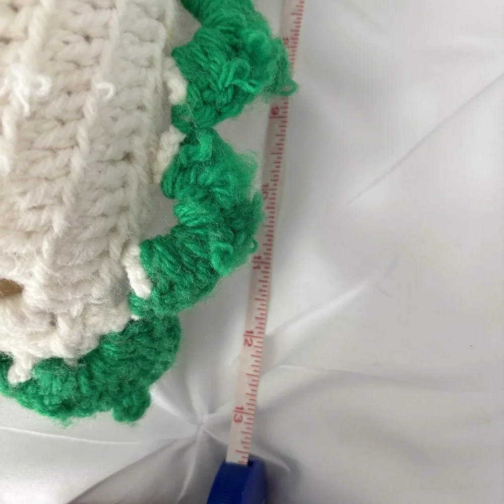 Vintage, Handcrafted set of 2 Square Crochet Flower Christmas Pillows 16
